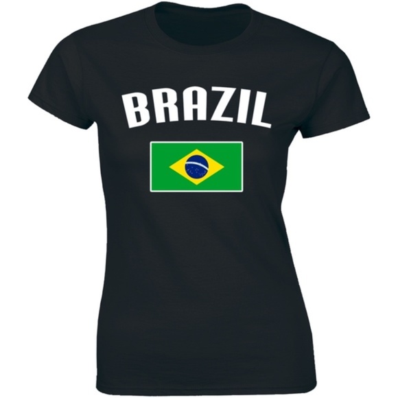 Brazil Shirts for Women Brazil Flag T-Shirt Tee - Picture 1 of 3